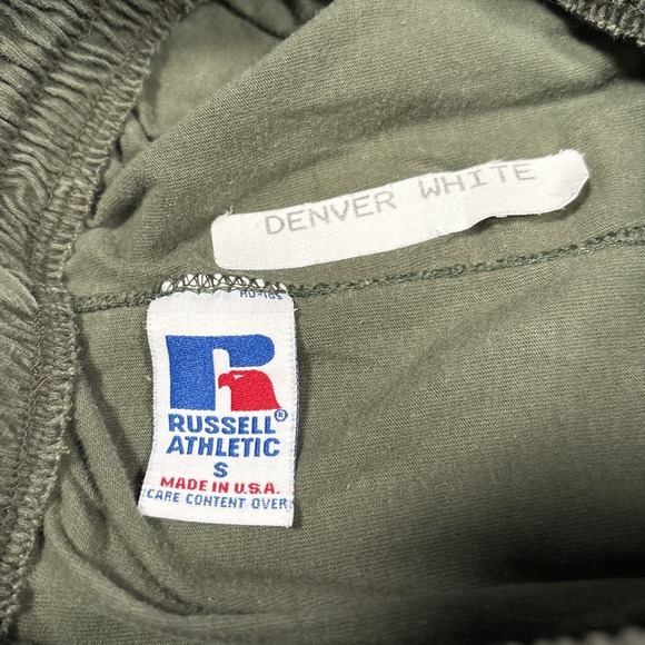 Vintage 90s Russell Pants Mens S Olive Green Knit Lightweight Blalnk Made In USA - Picture 5 of 9